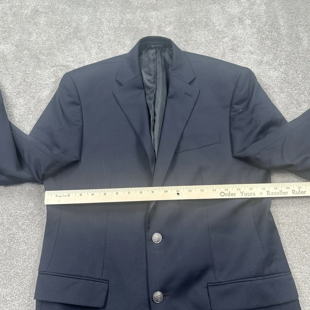 Michael Kors Men's Suit Coat Blazer Size 38 R‎ Navy Blue Wool Blend